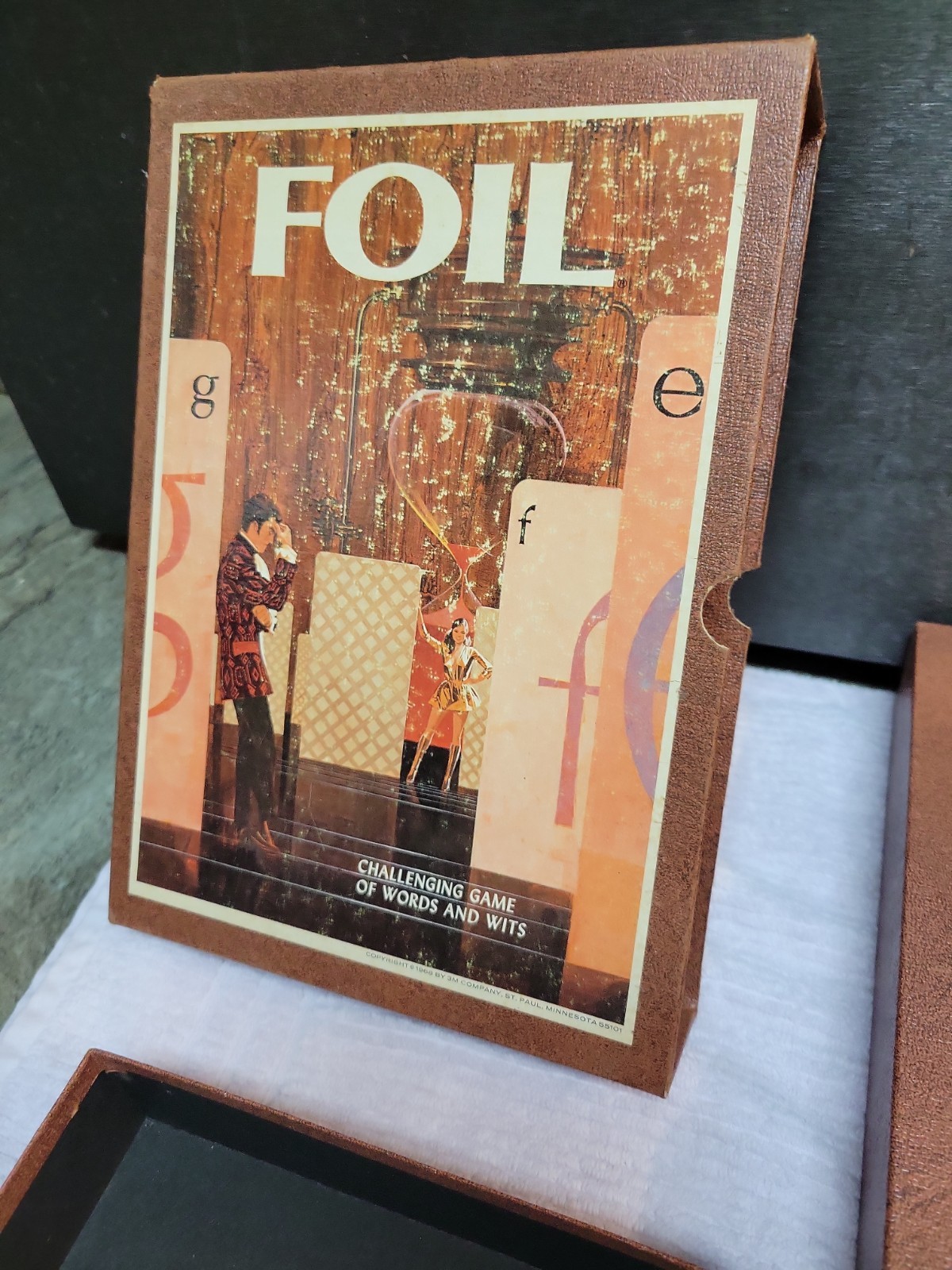 3M Foil Challenging Game Of Words & Wits 1968 3M Bookshelf Game Complete