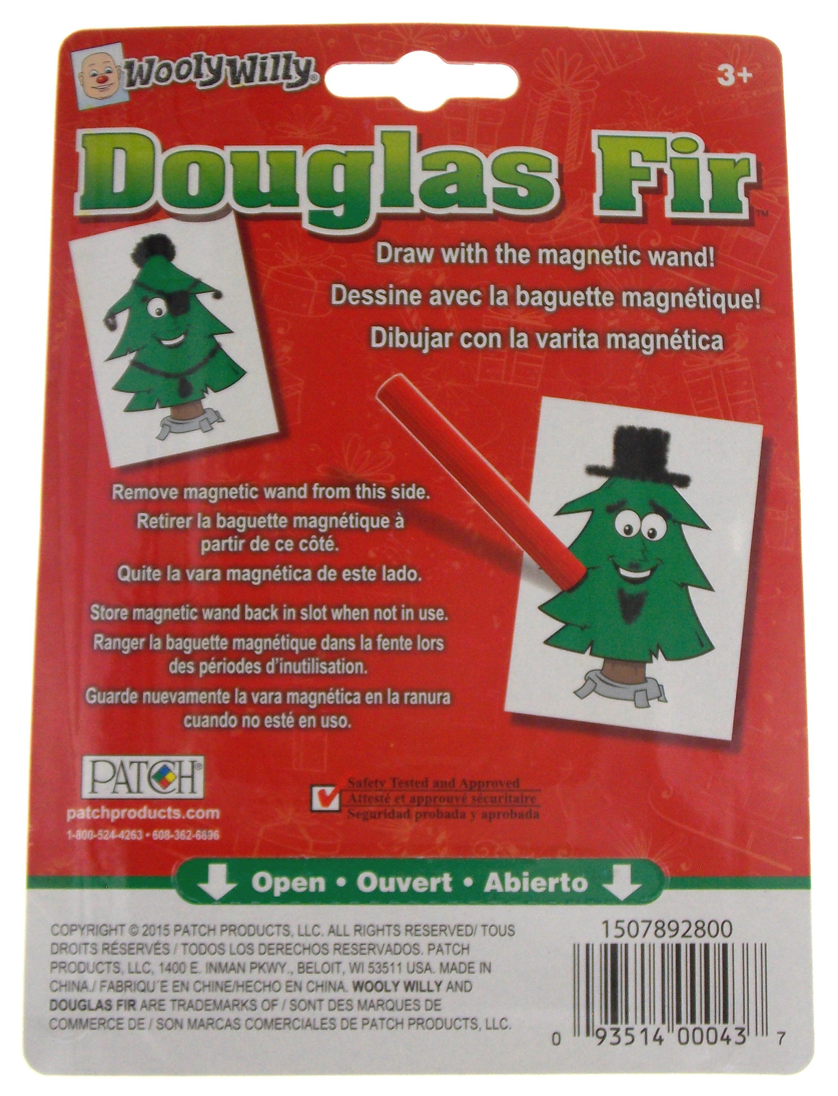 Wooly Willy Douglas Fir Tree Draw Magnetic Wand Kid Toy Holiday Xmas Gift Travel