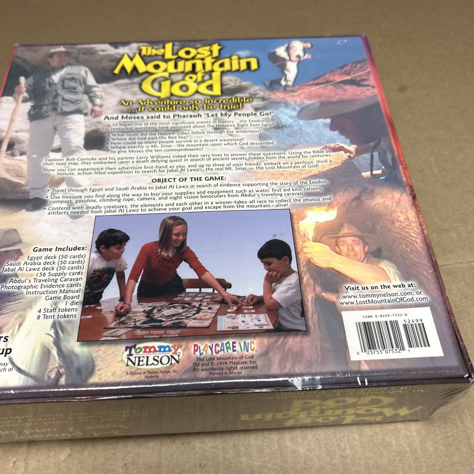 Tommy Nelson The Lost Mountain of God Biblical Adventure Board Game New W/Tears