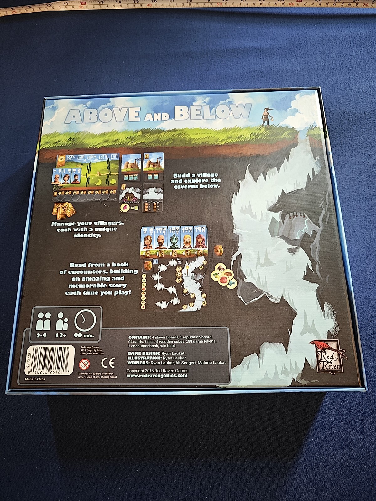 Red Raven Games 009RVM Above and Below Game Board Game Complete