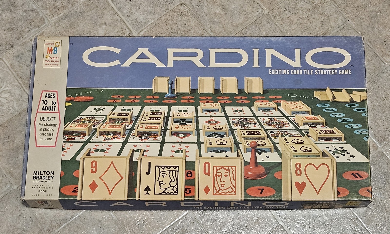 Milton Bradley Cardino Strategy Board Game Vintage 2+ Players Ages 10+ MPN 4001