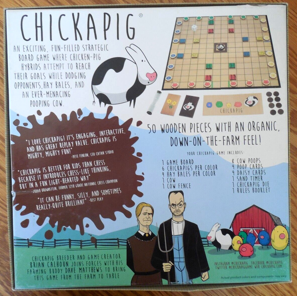 Buffalo Games “Chickapig” FARM to TABLE Family Board Game 2-4 Players Age 8+