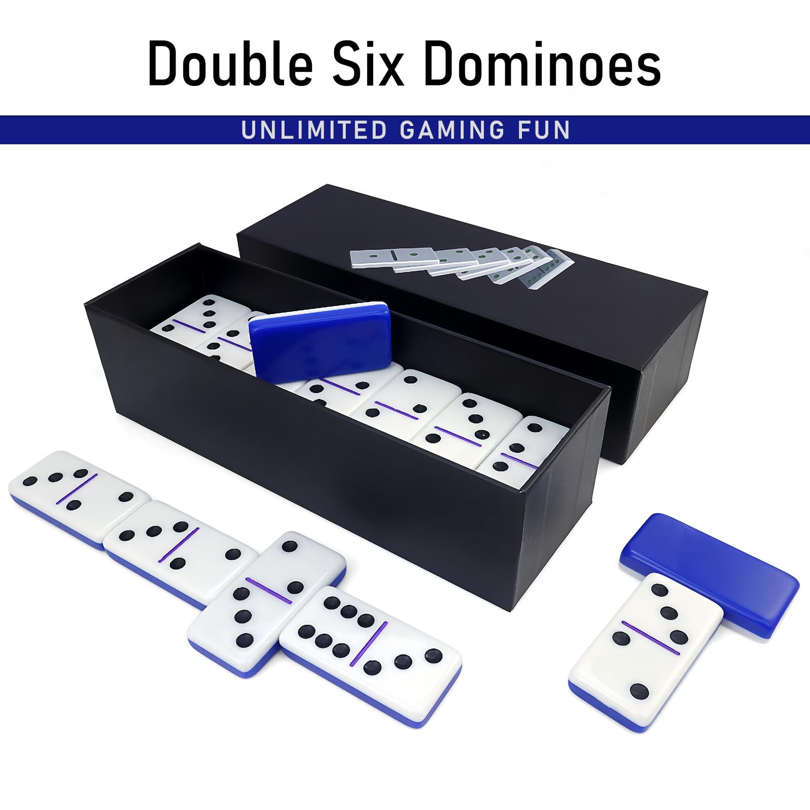 Dominoes Set for Adults, Double 6 Dominos Game Set with 28 Domino Tiles Doubl…