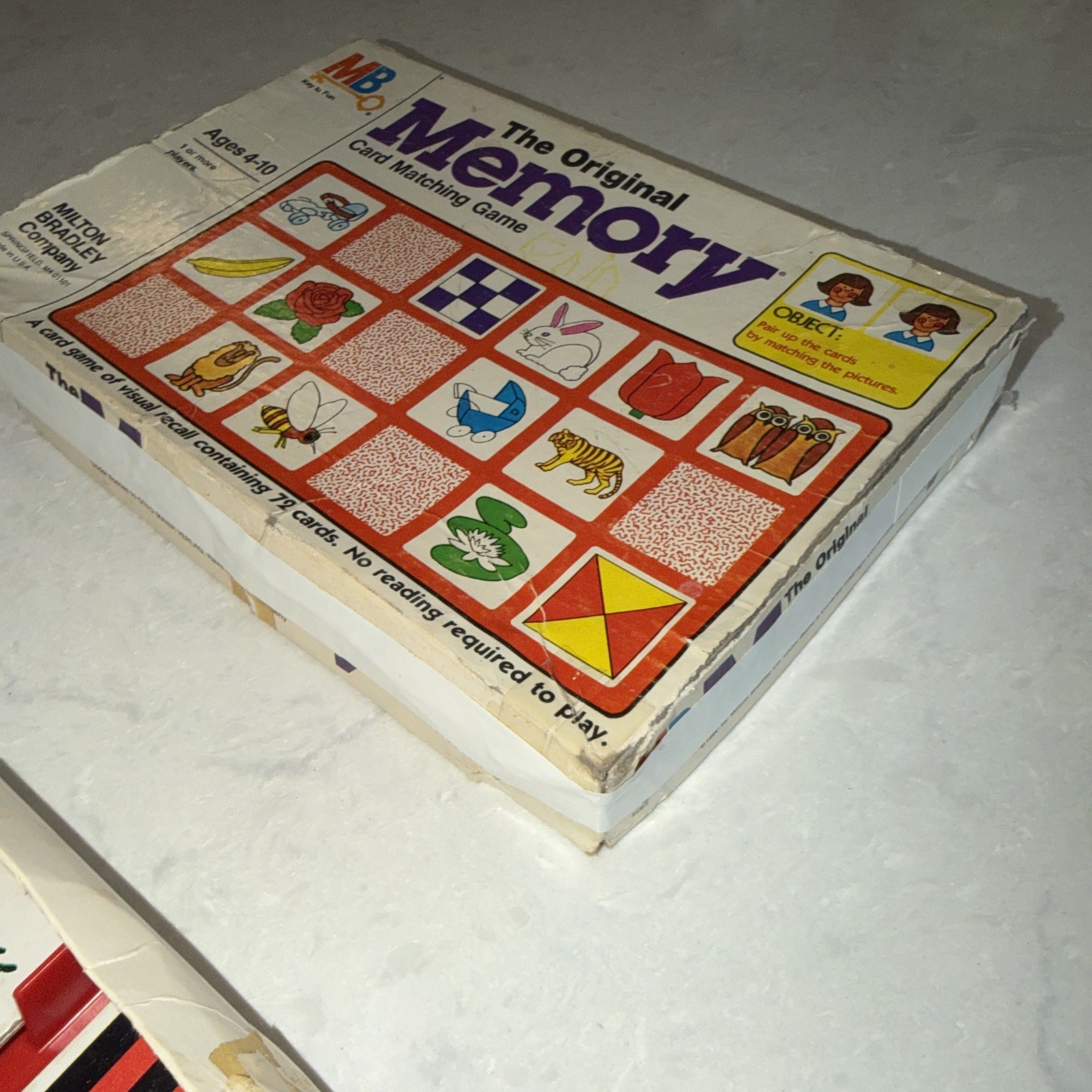 Vintage 1980 MB Original Memory Card Matching Game Complete Milton Bradley
