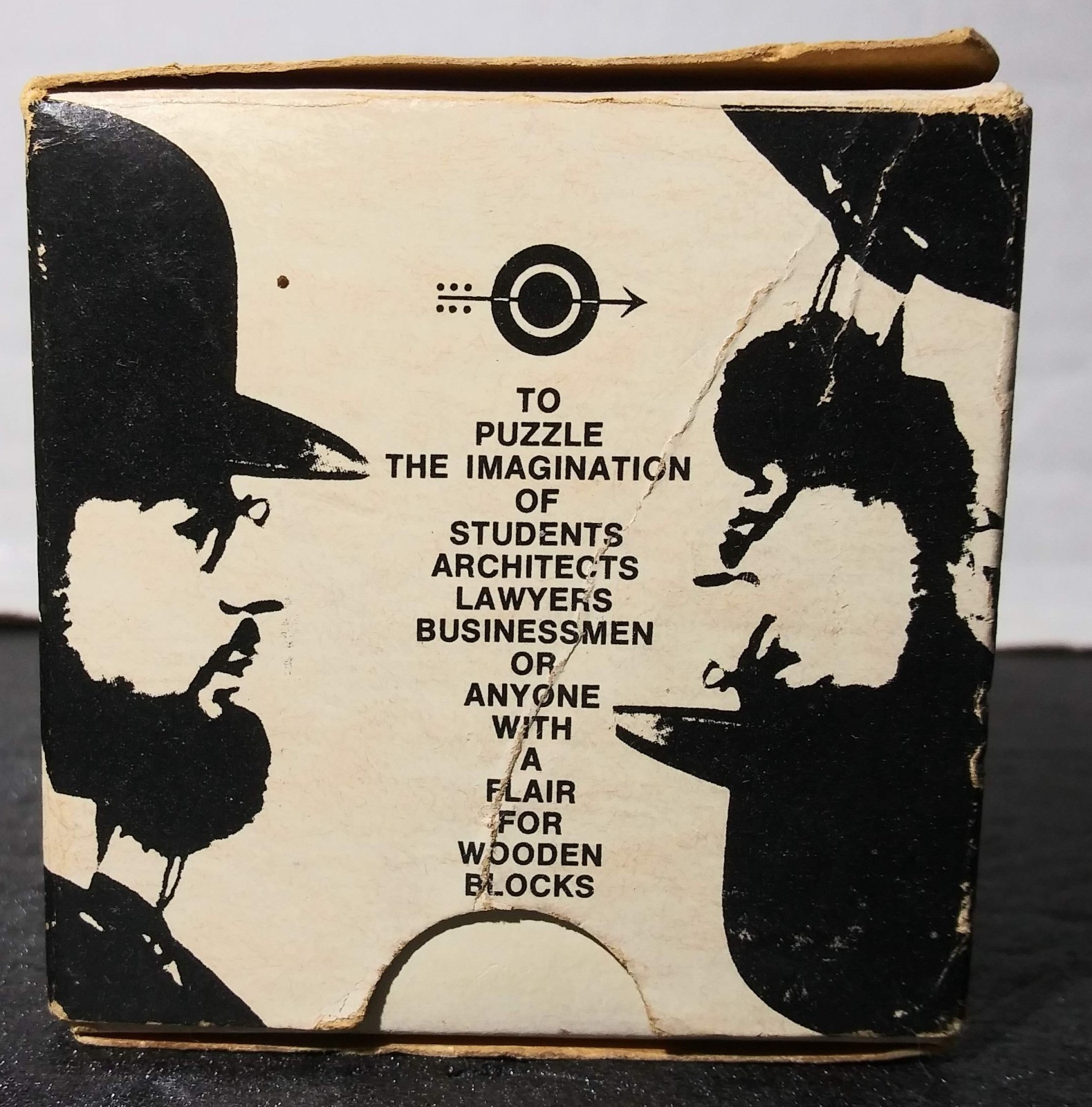 Vintage 1970’s Fascinating Cube Wooden Block Puzzle Game Skor-Mor Original Box