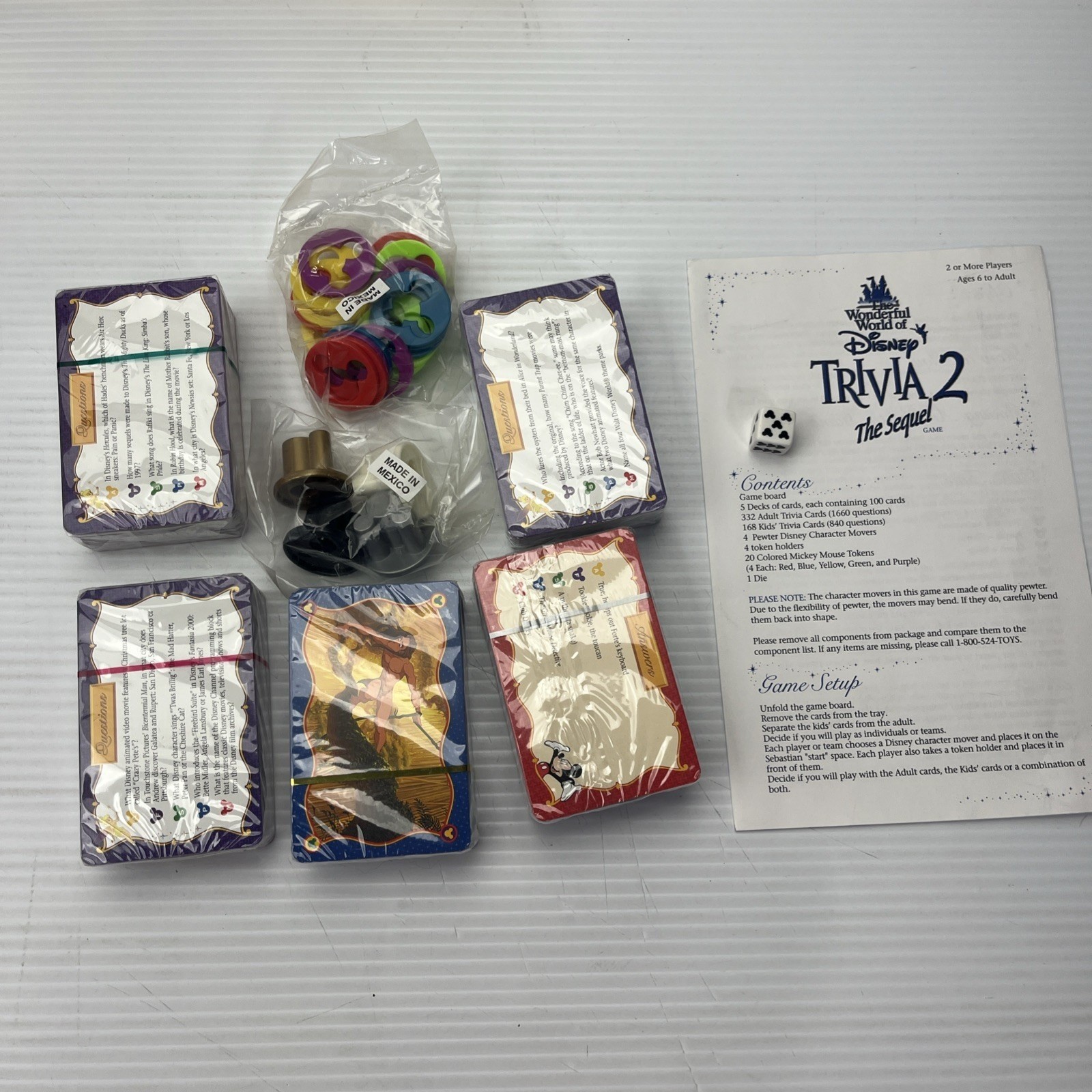 Wonderful World of Disney Trivia 2 The Sequel 2000 All Mickey Figs 99% Complete
