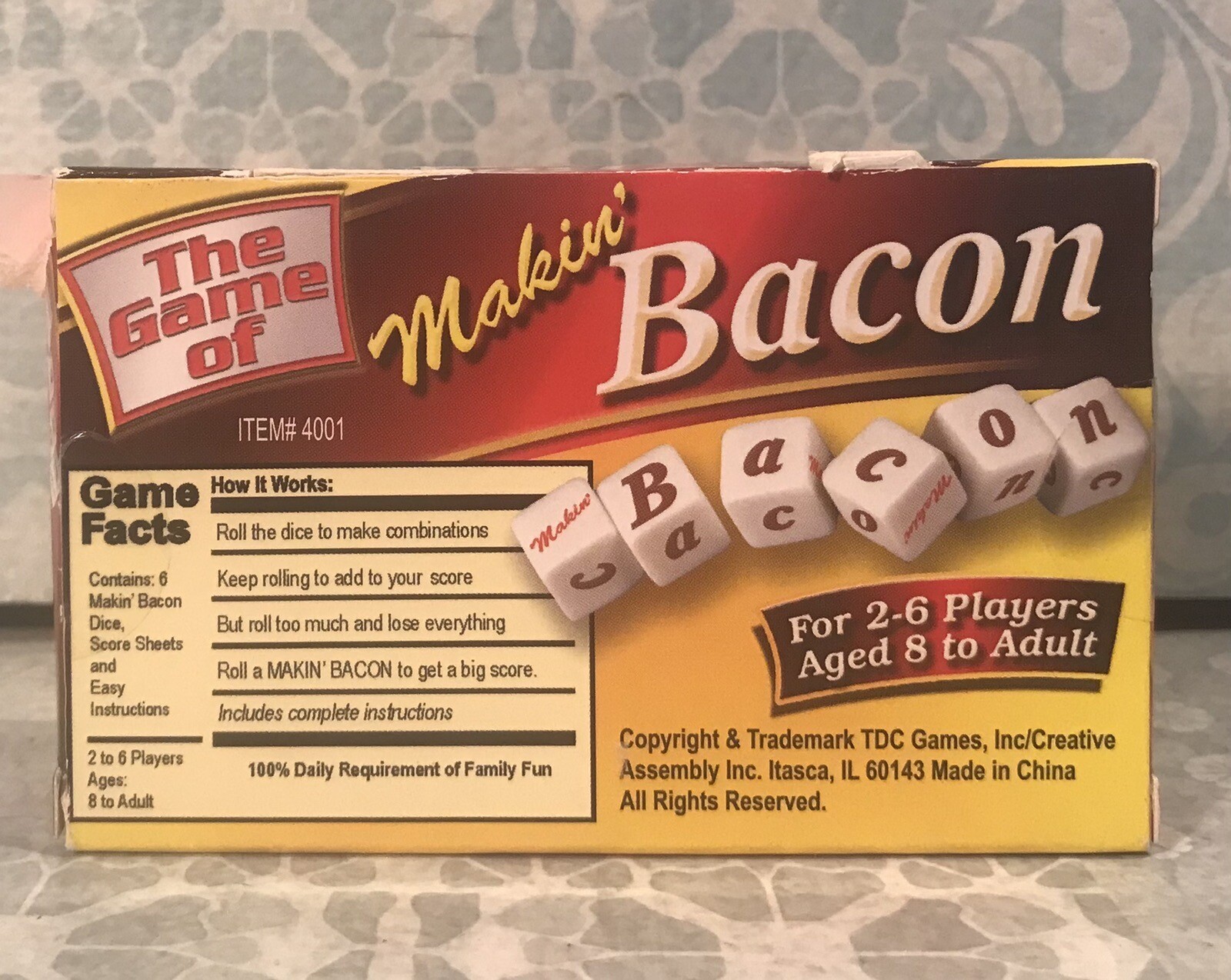 The Game Of Makin Bacon Dice Game Delicious Dice Game For The Whole Family