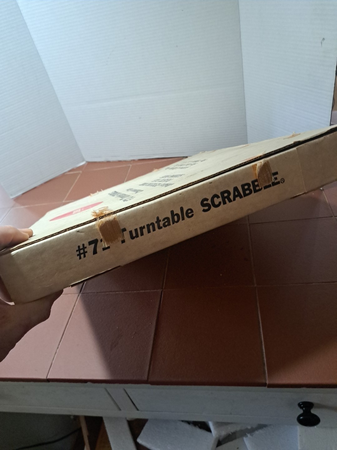 Vintage #71 Turntable SCRABBLE Crossword Game Deluxe Revolving Board 100 Tiles