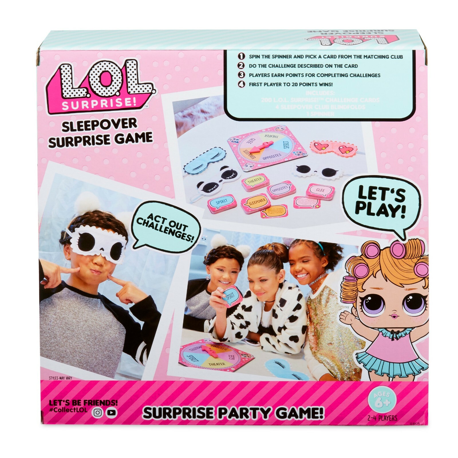 L.O.L. Surprise! Sleepover Surprise Active Party Game 2-4 Players Ages 6+ NEW