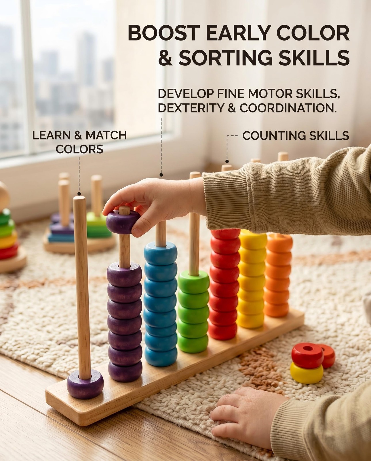 Wooden Giant Color Matching & Stacking Game – Fast-Paced Family Challenge Boa…