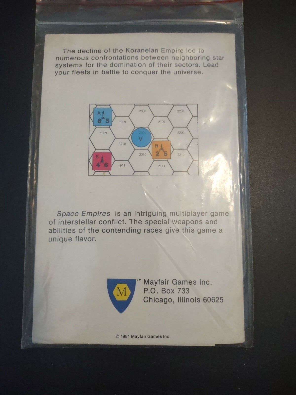 BRAND NEW EXTREMELY RARE SPACE EMPIRES MAYFAIR GAMES INC. 1981