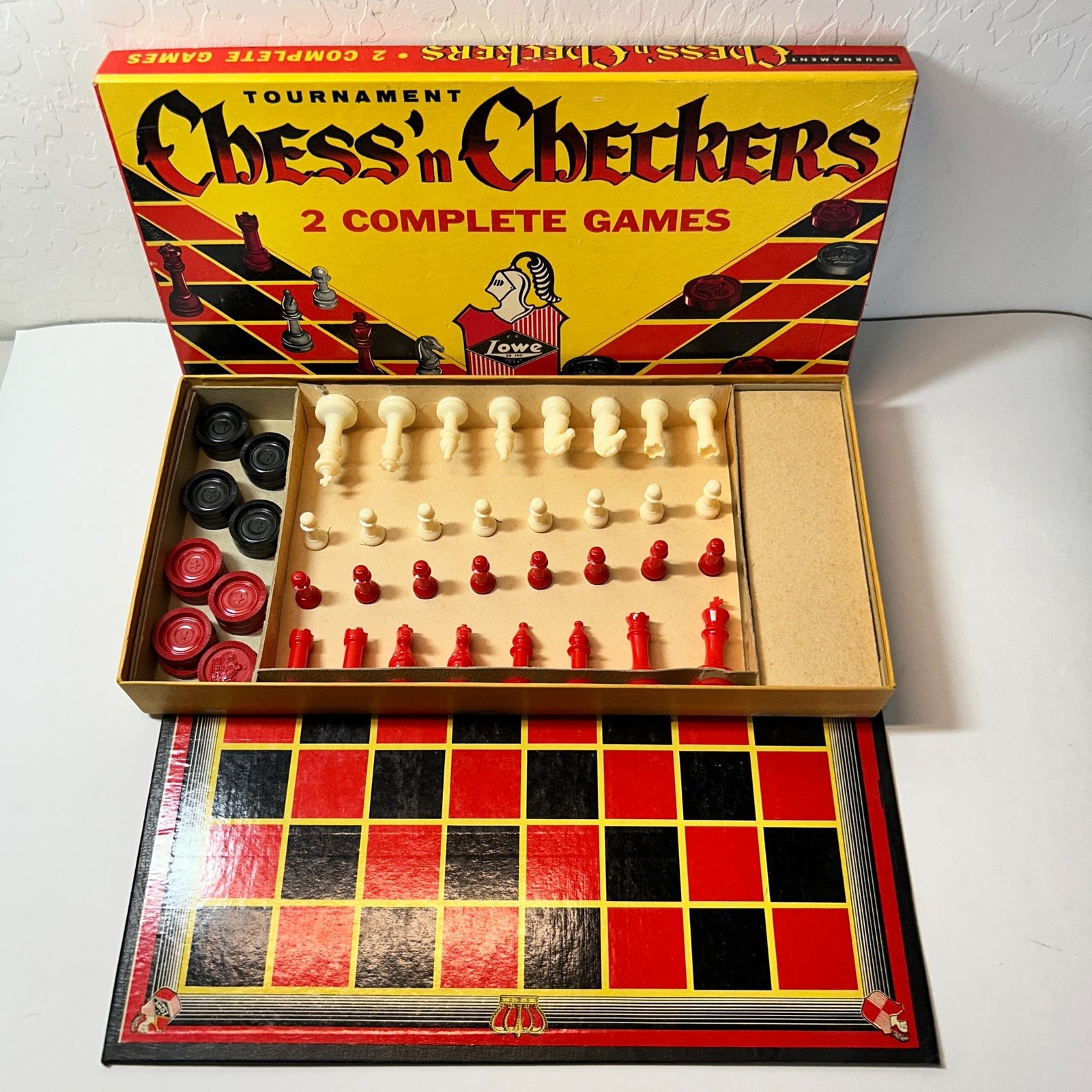 Tournament Chess’n Checkers Complete Game by Lowe Co, Strategy Family Game Night