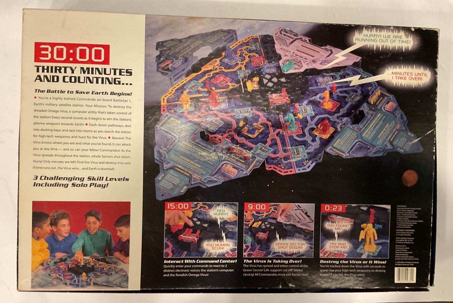 Vintage 1992 The Omega Virus Talking Electronic Board Game 100% Complete -Tested