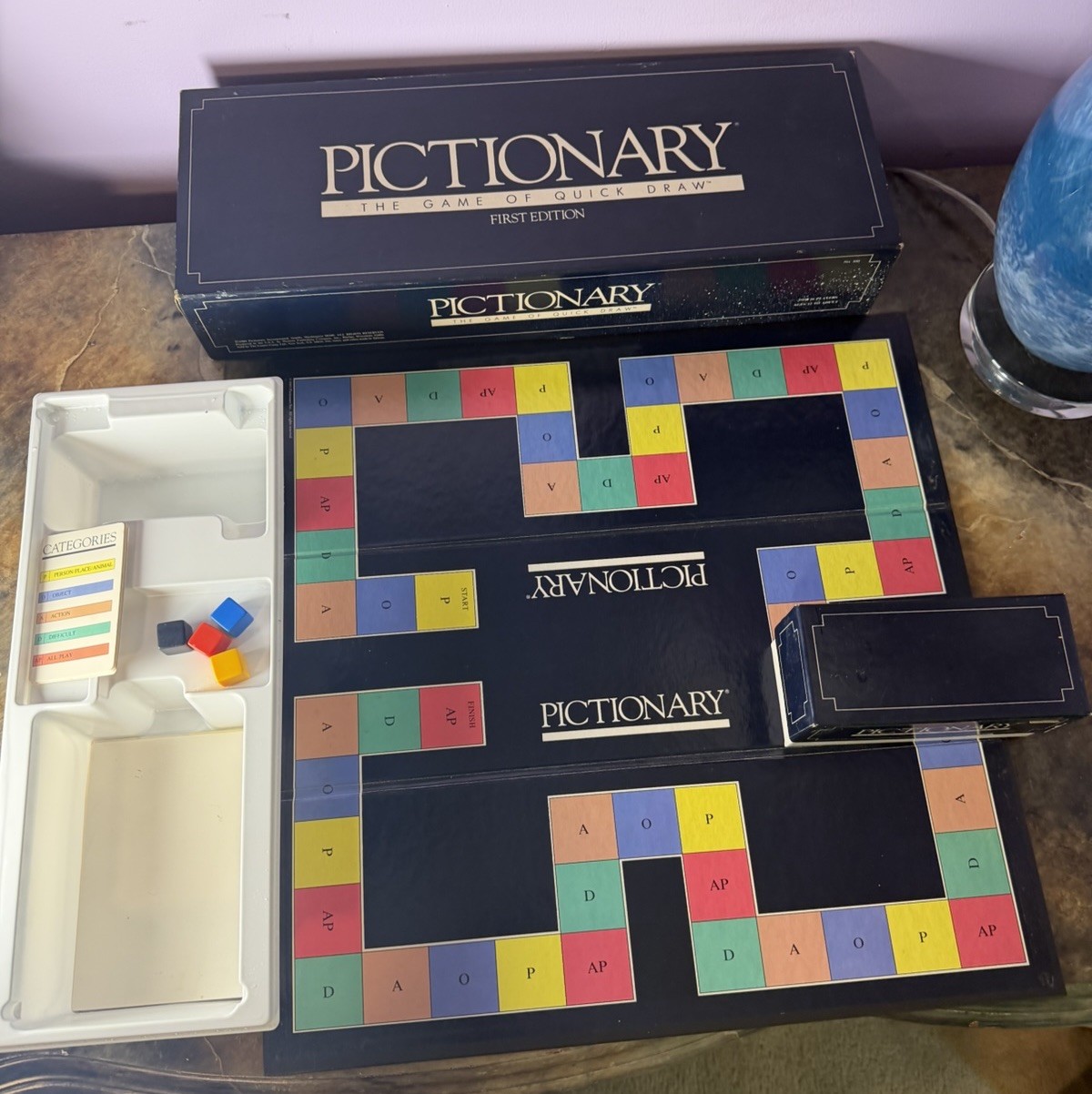 Pictionary 1985 First Edition Board Game Original Box – Missing Blank Pads