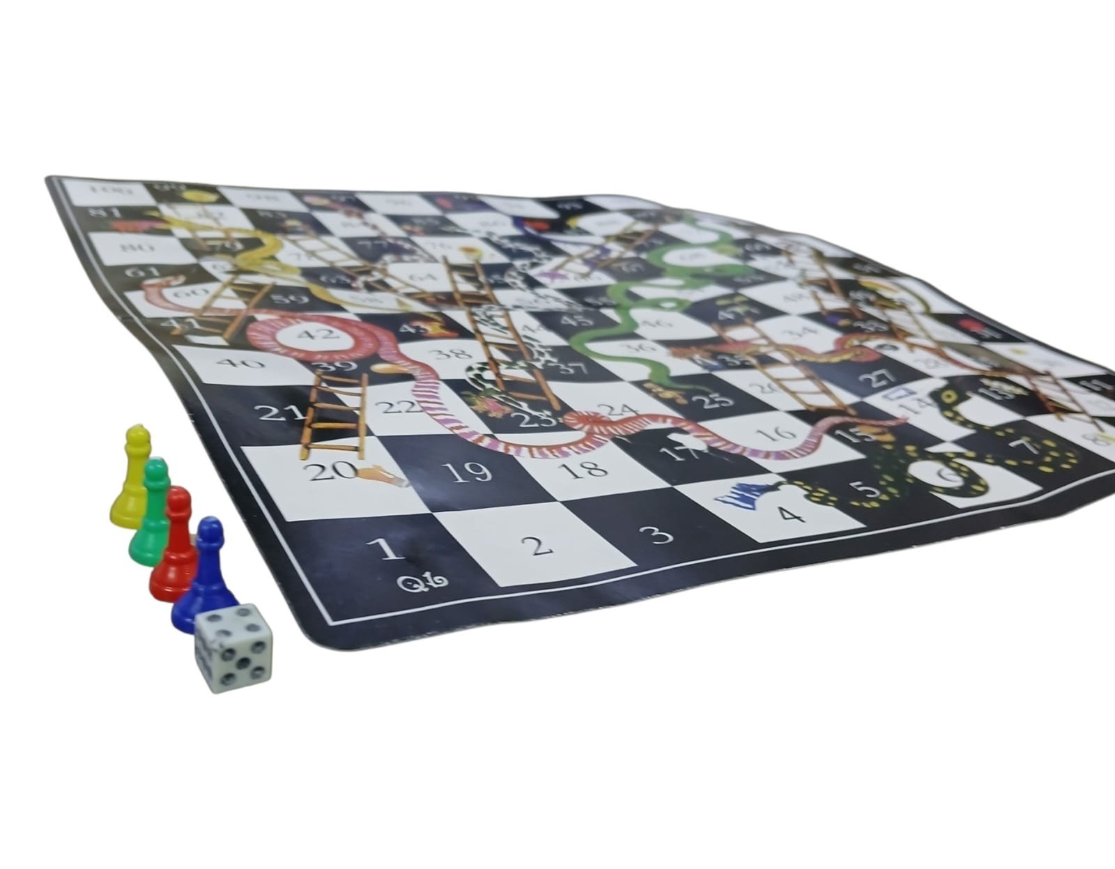 Snakes & Ladders Board Game (34 cm × 34 cm) | Classic Family & Kids Game | Fun