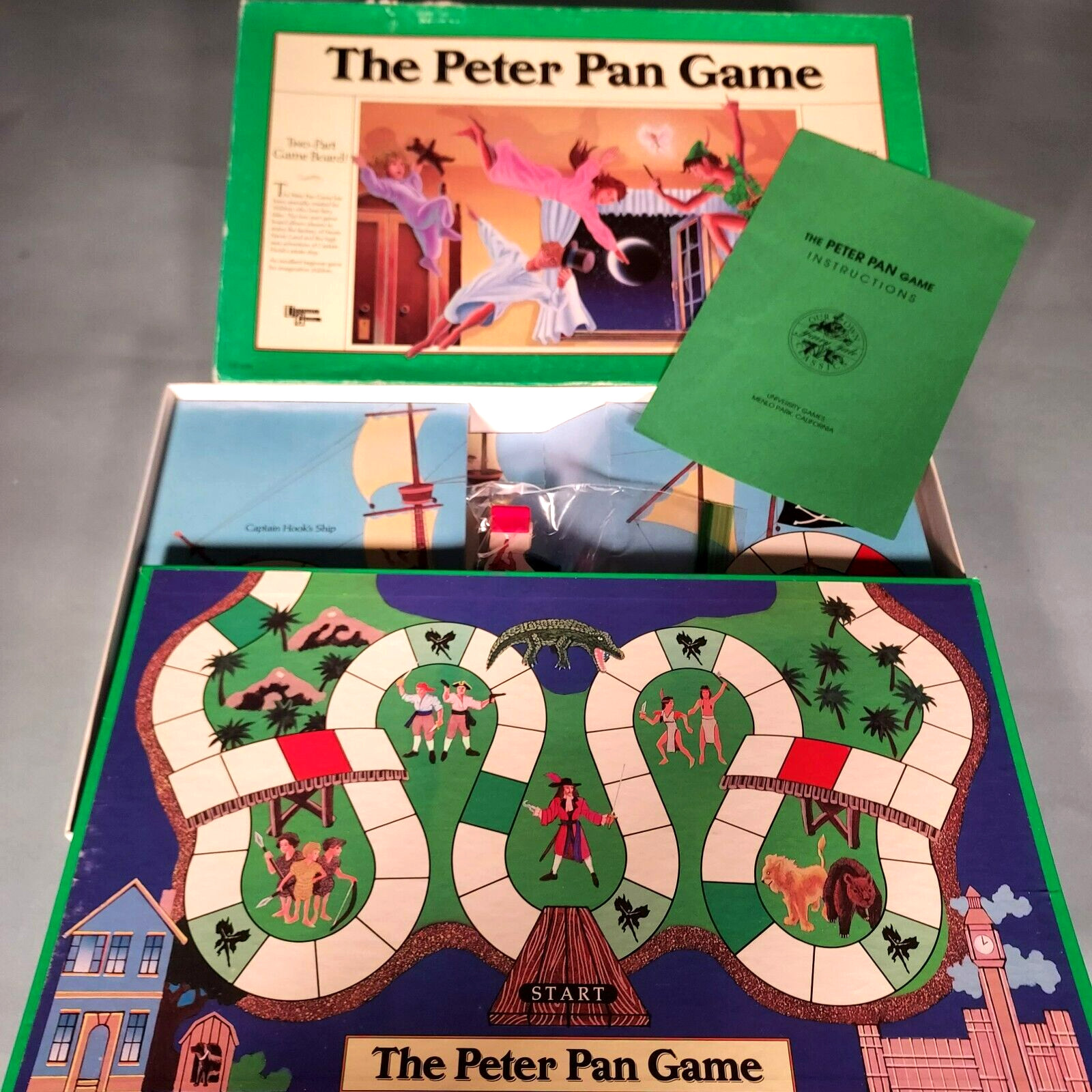 Vintage The Peter Pan Game 1990 University Games Complete