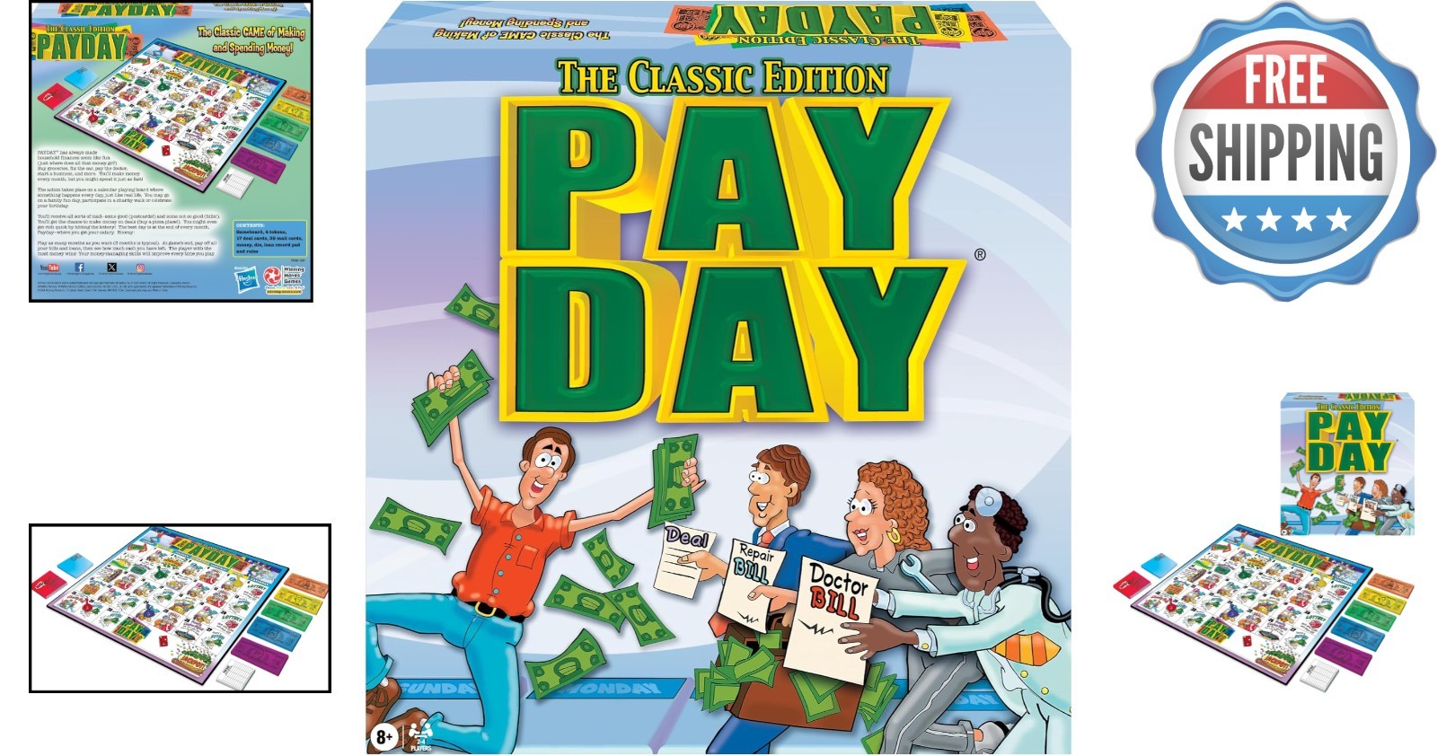 Pay Day – Exciting 1970s Family Game for Financial Literacy, 2-4 Players, Ages 8
