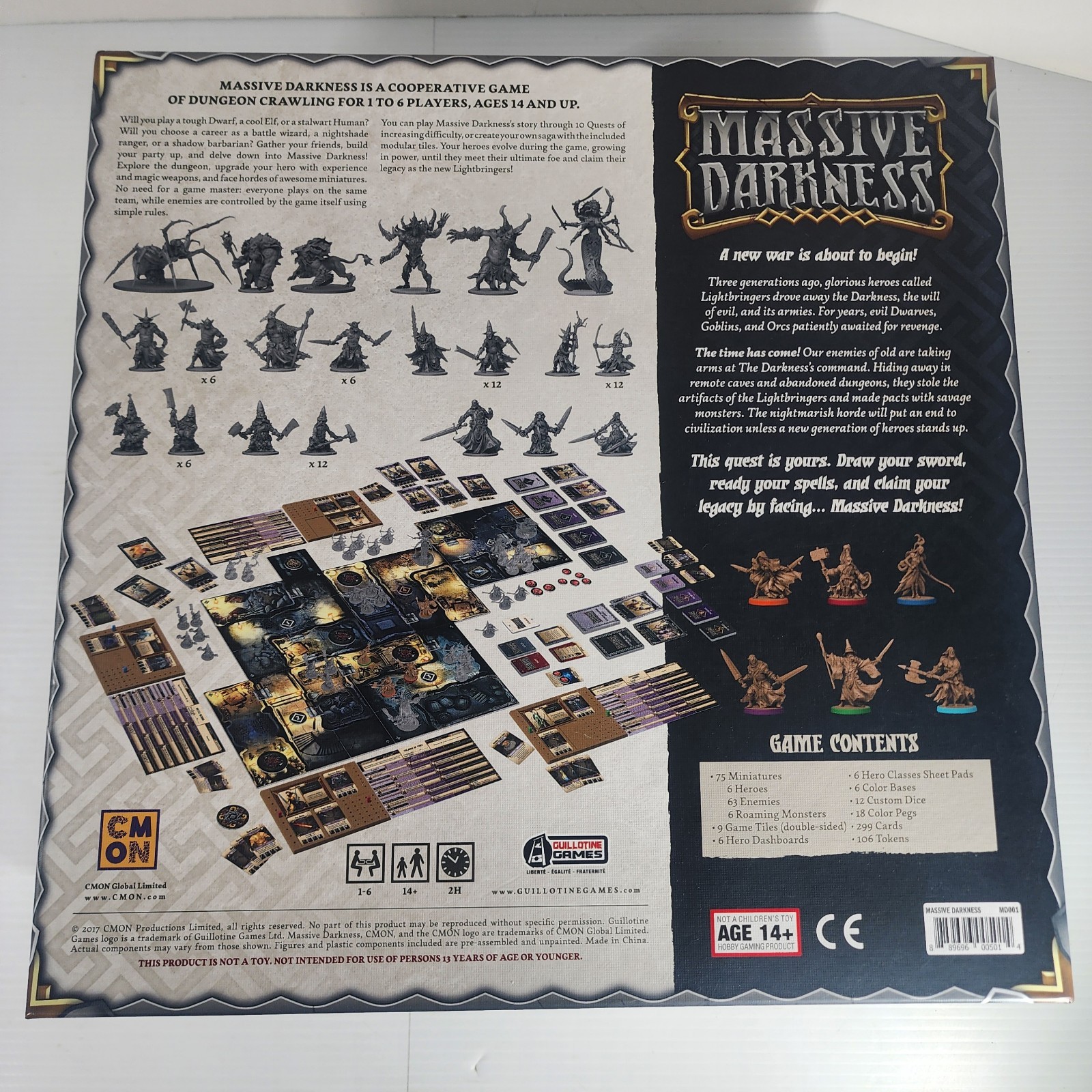 Massive Darkness Season 1 Core Box Base Fantasy Dungeon Board Game CMON Complete