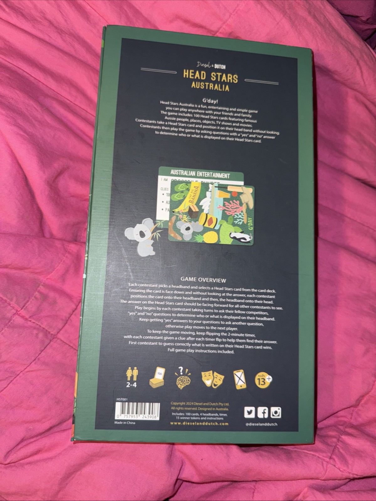 Diesel & Dutch Head Stars Australia Game! New Open Box!