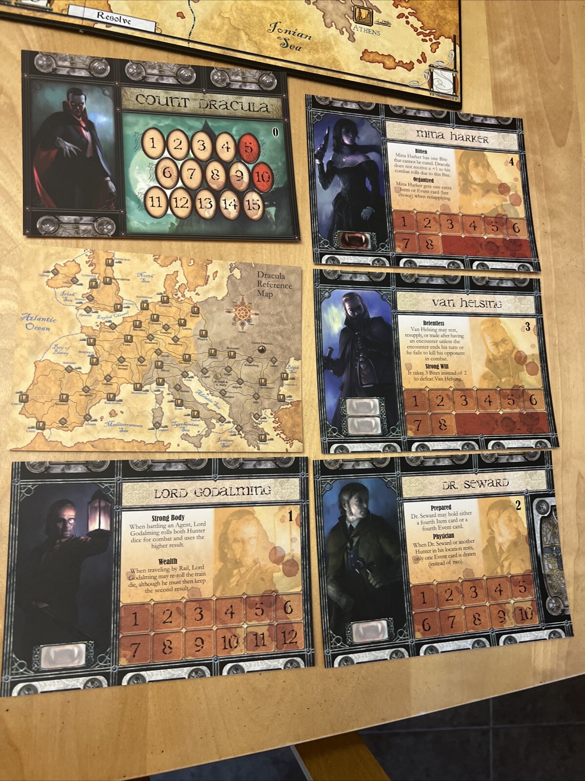 Fury Of Dracula Gothic Horror Board Game Fantasy Flight Games EUC Age 10+