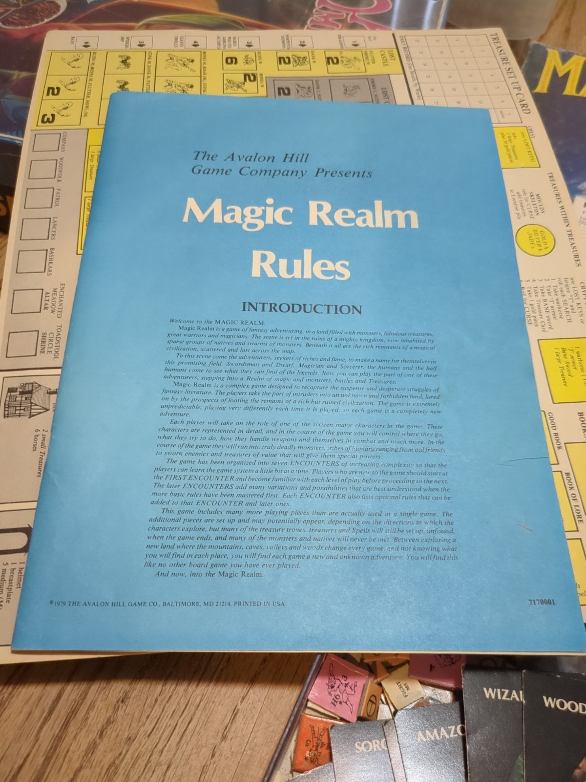 Magic Realm Board Game By Avalon Hill Vintage 1979 Fantasy Adventure Game Comple