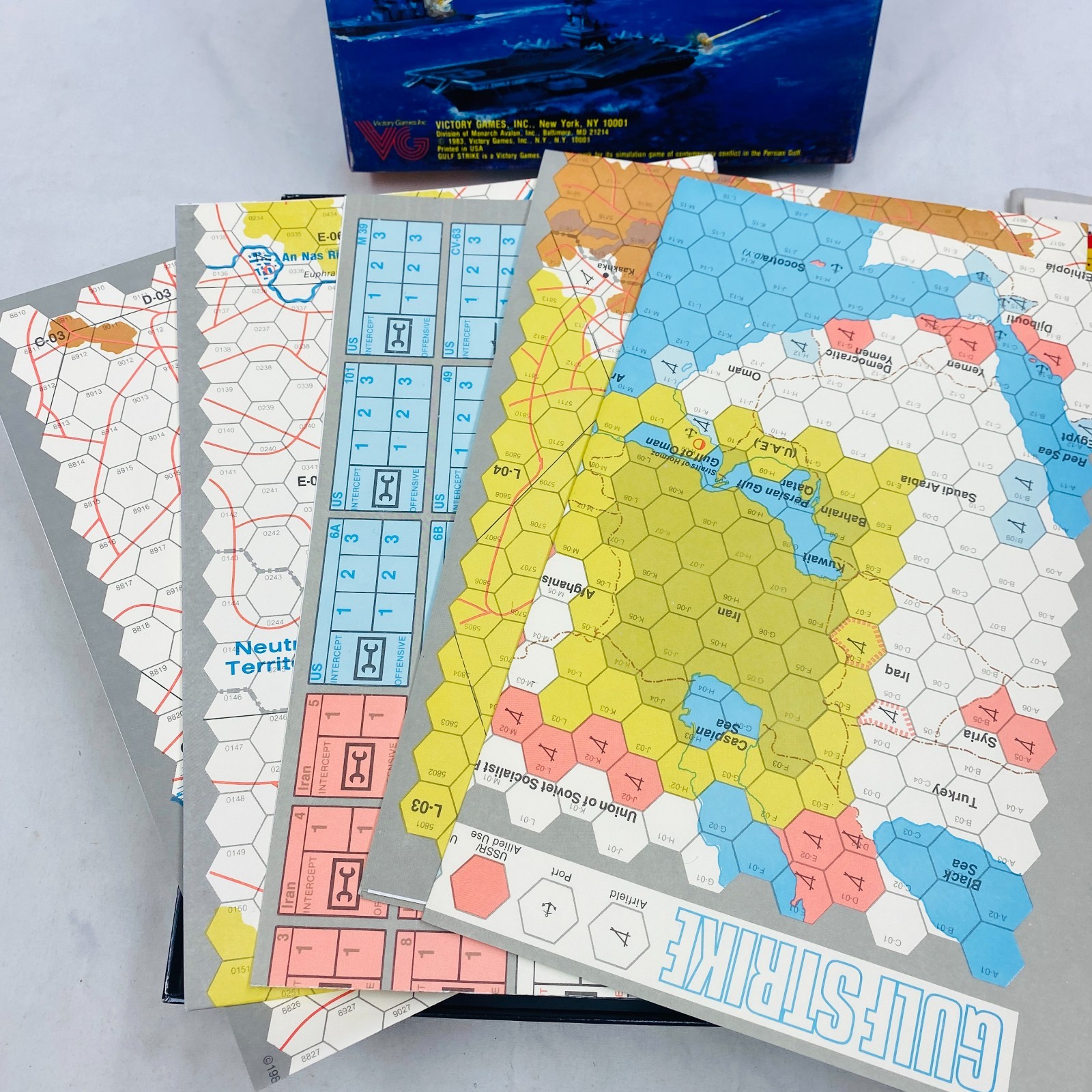 Gulf Strike Board Game Updated 1988 Victory Games Inc. Vintage Unplayed EX/NM+