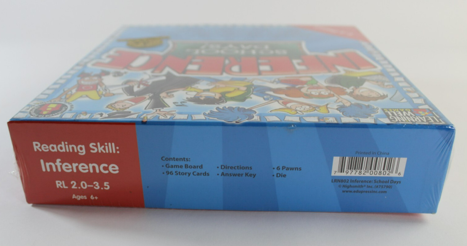 Inference School Days Board Game Learning Well Reading Skills RL 5.0-6.5 NEW