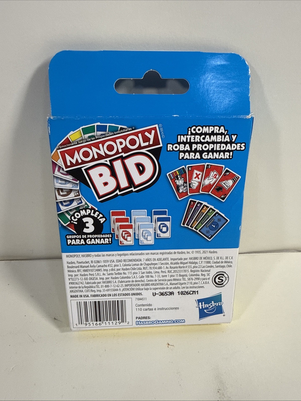 Monopoly Bid Card Game Hasbro 2021 NEW Sealed Complete Fast Fun