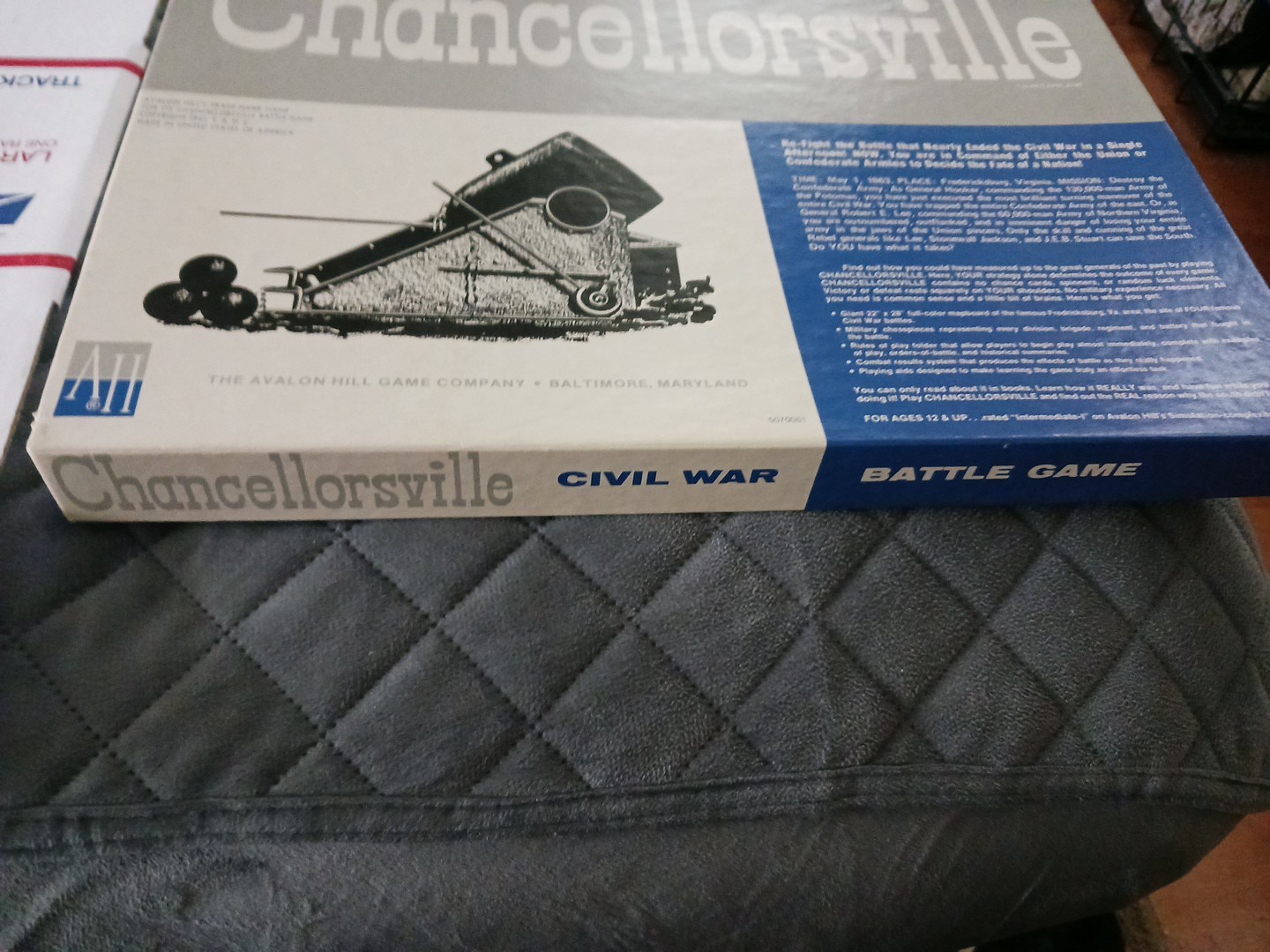 CHANCELLORSVILLE CIVIL WAR BATTLE GAME -Board Game AVALON HILL Ex Condition,1961