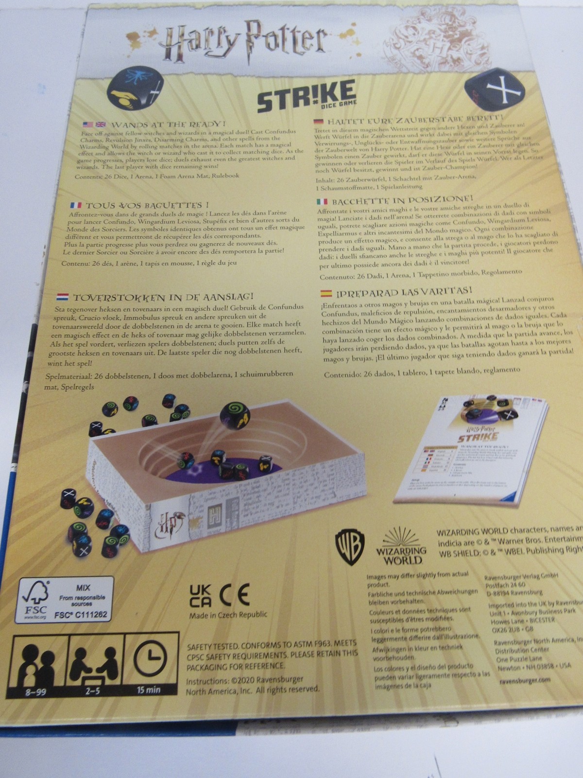 Harry Potter Strike Dice Game By Ravensburger Complete Free Shipping