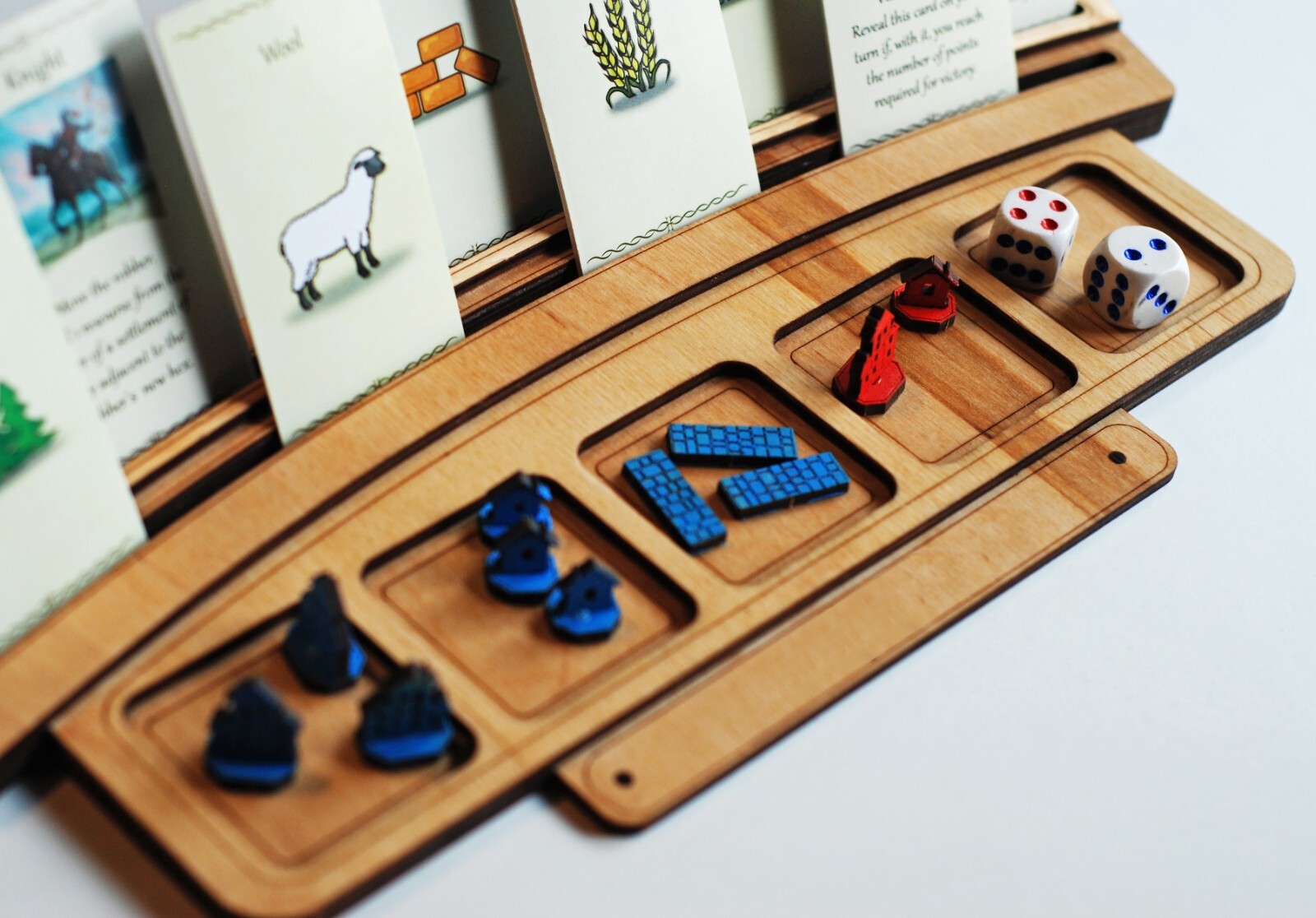 Board game card holder tabletop resource organizer