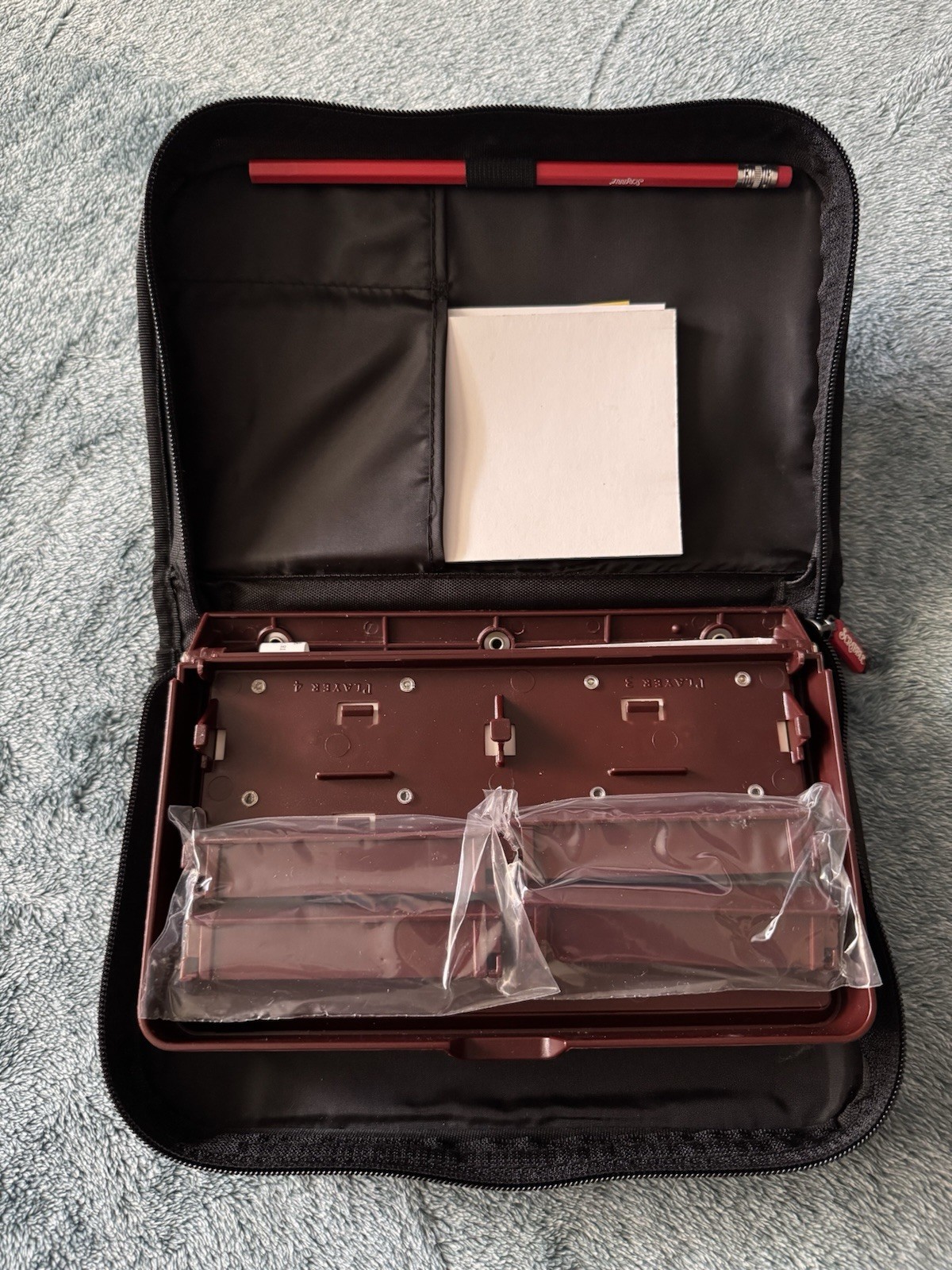 Scrabble Travel folio edition deluxe zippered carrying case. Complete