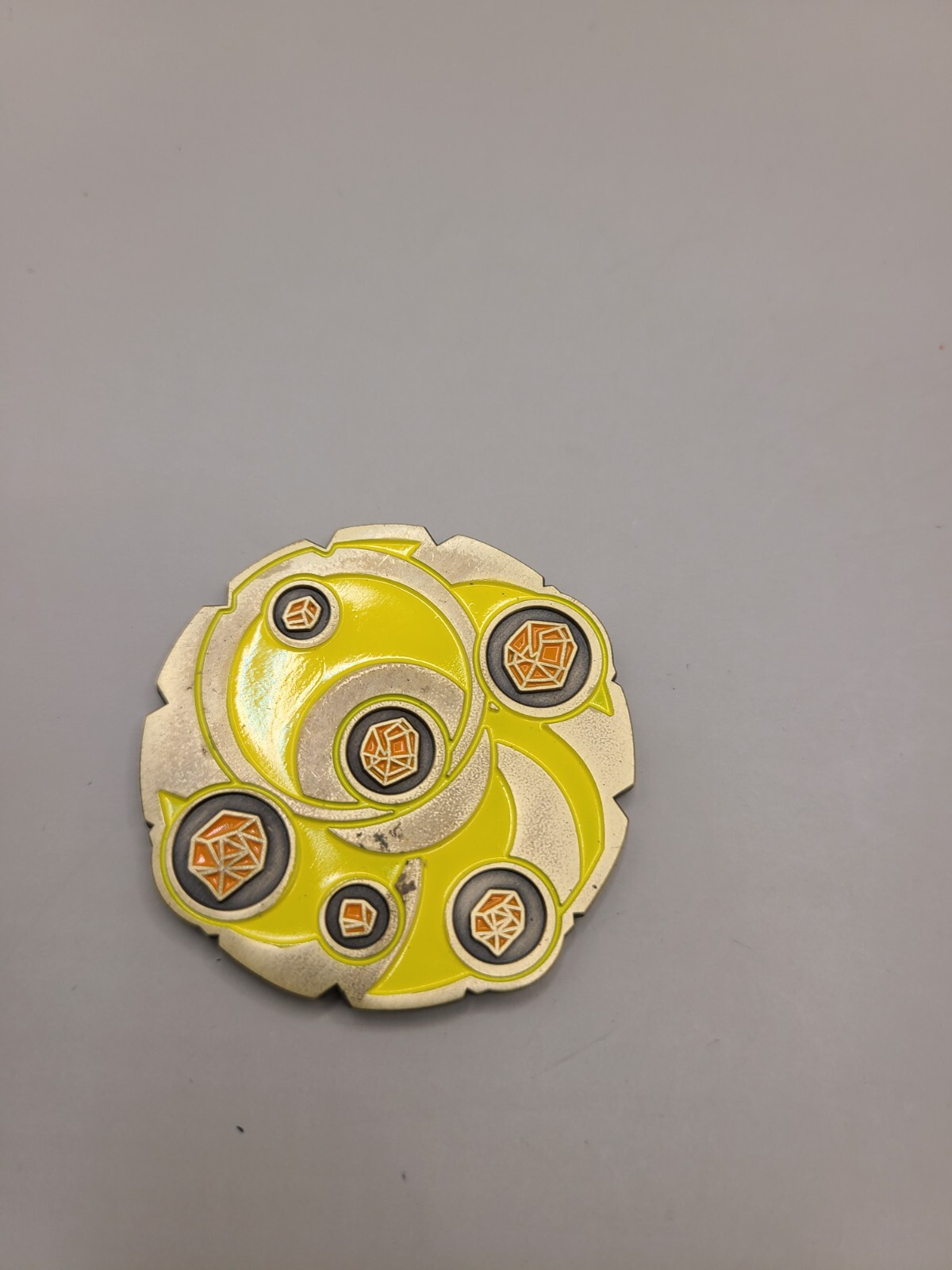 Keyforge Premium Metal Key YELLOW by Ghost Galaxy