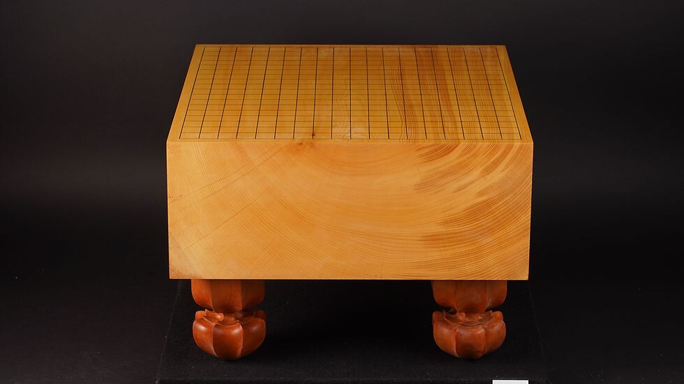 Japanese Goban IGO “HON-KAYA 本榧” Wooden Board 4 legs Thick 6.5 in With Box