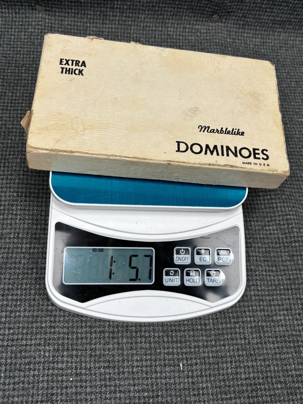 B21 Complete set of 28 Puremco Marblelike #716 Green Extra Thick Dominos