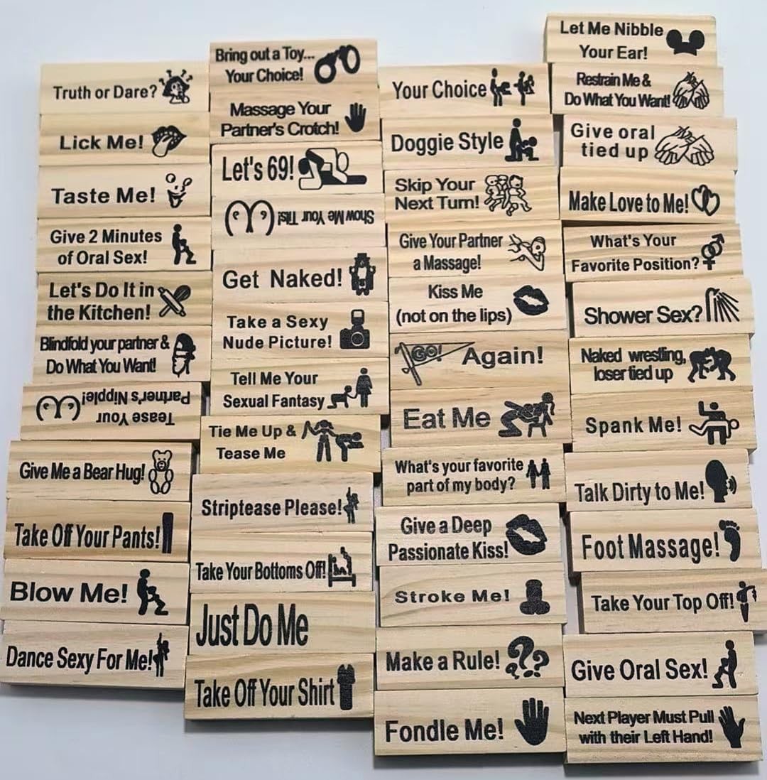 Kocak Gold Naughty Block Tumblling Tower Games for Adults Date Night Freaky …