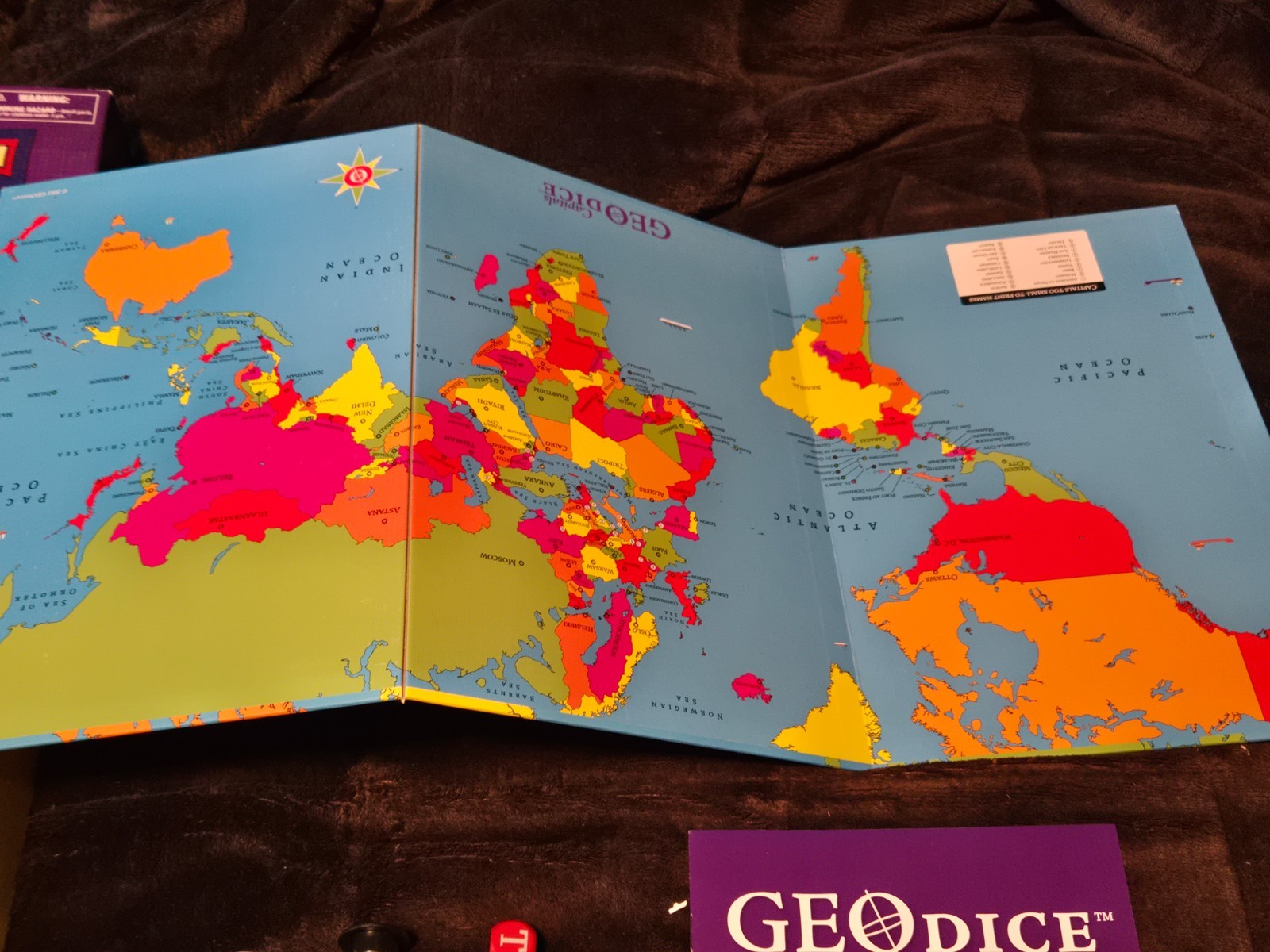 Geo Dice Geography Game from from GEOToys 2012 Complete