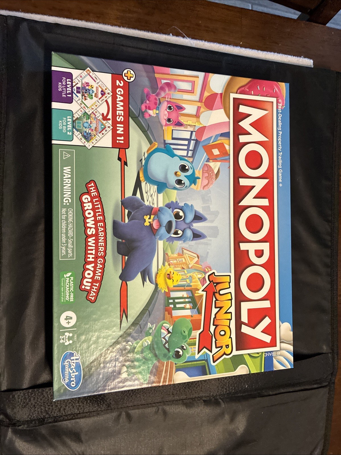 Hasbro Monopoly Junior Board Game, 2 Sided Gameboard, 2 Games in 1 New