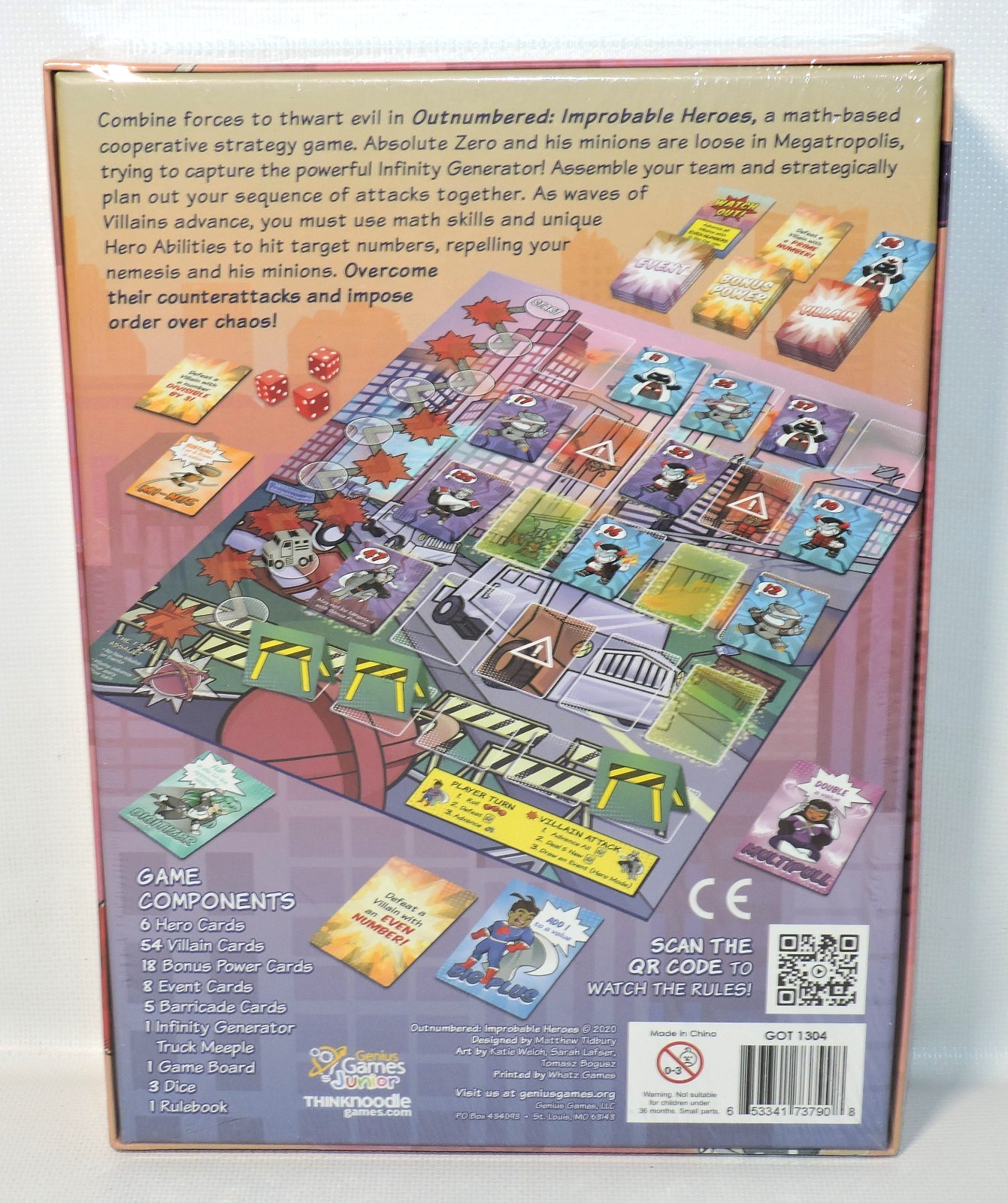 Outnumbered Improbable Heroes Board Game Math Strategy Family Game, NEW, SEALED