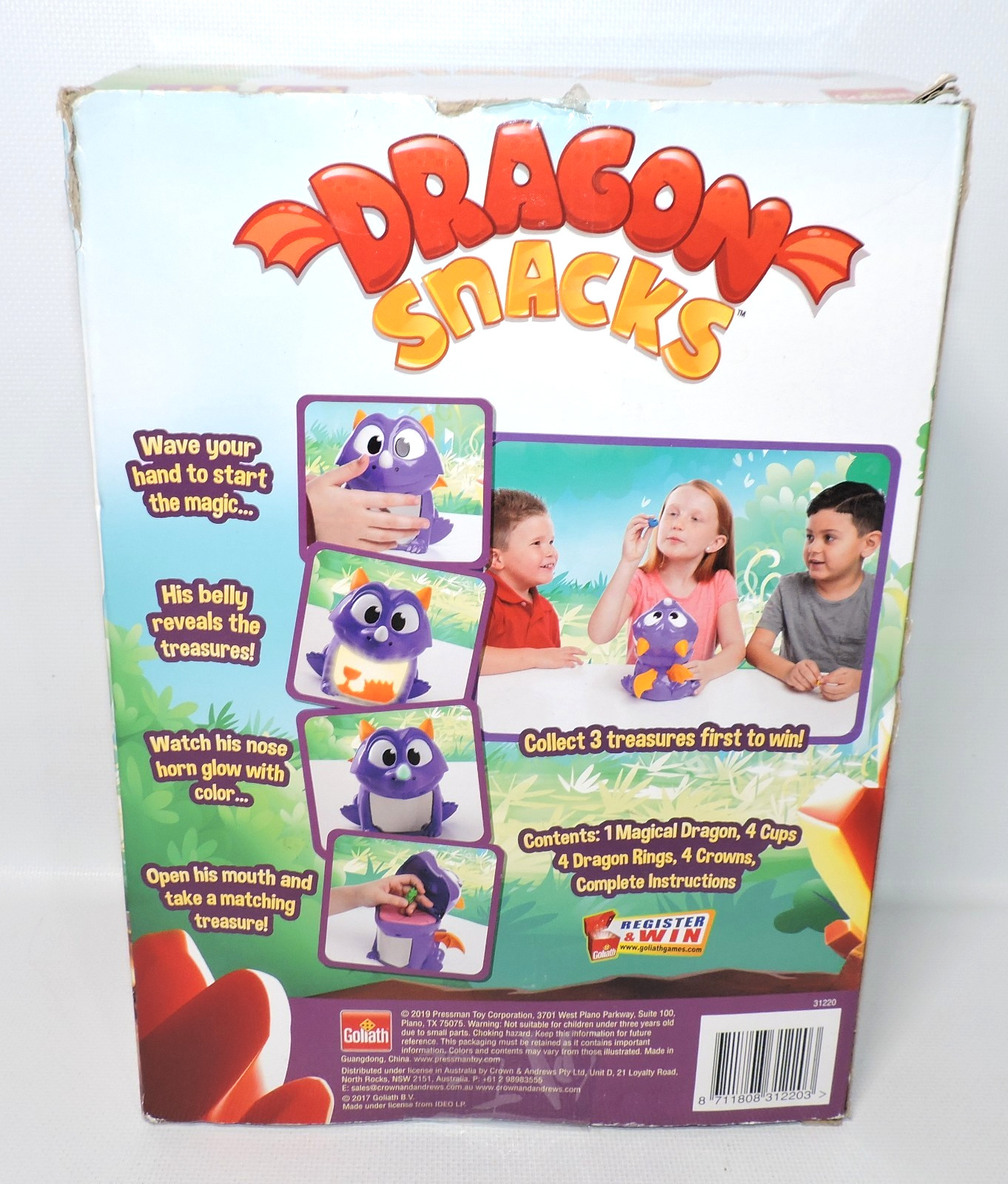 Dragon Snacks Game WORKS COMPLETE w/o Inst. Kids Children Treasure Crown in Box