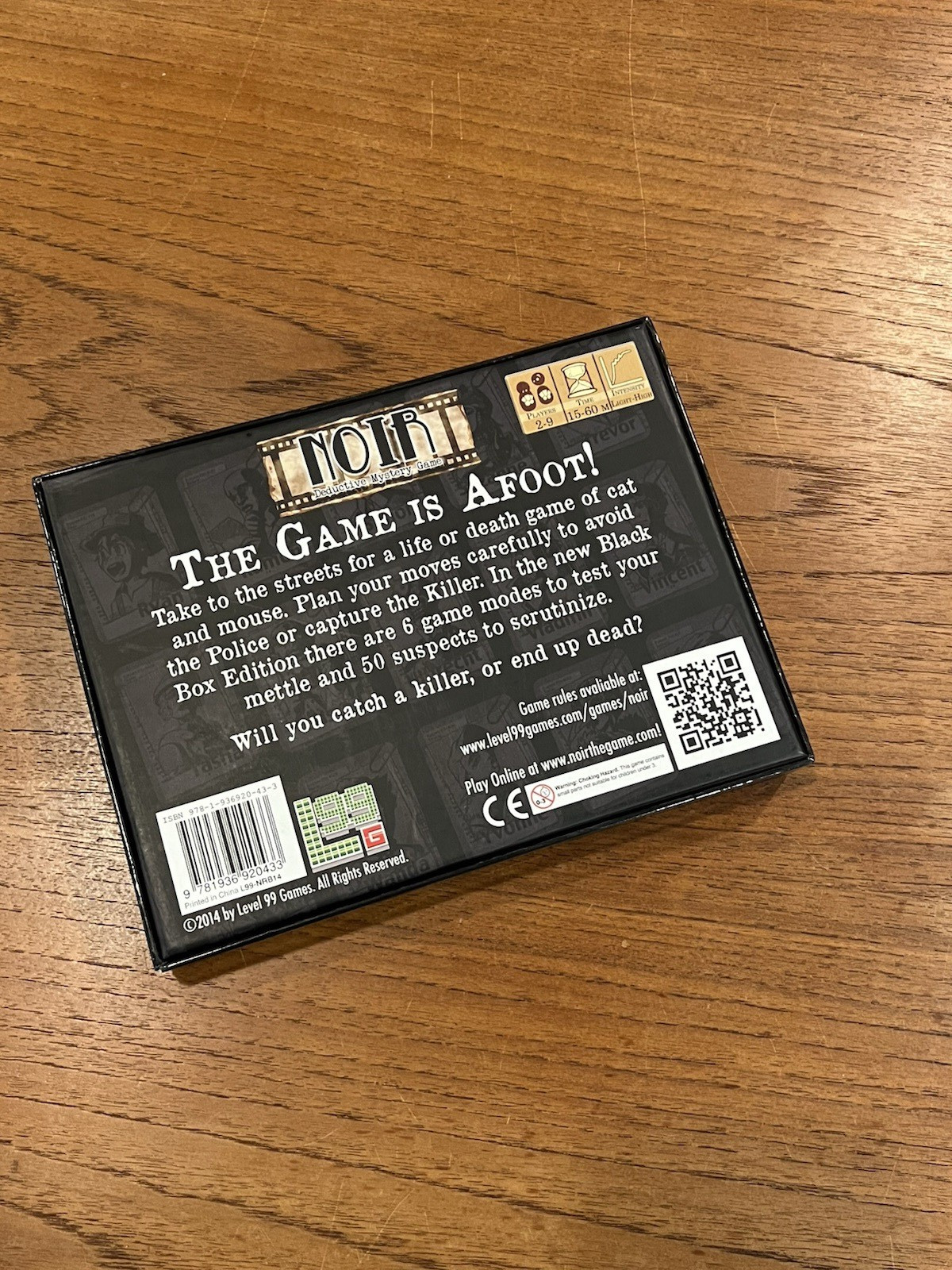 Noir Card Game Black Box Edition Level 99 Games