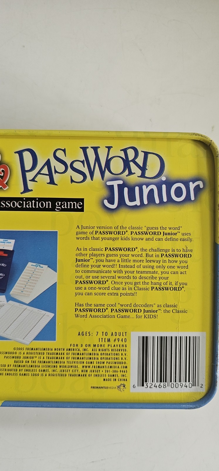 Password & Junior Combo Tin Board Game Kids Toy Word Association Endless Games