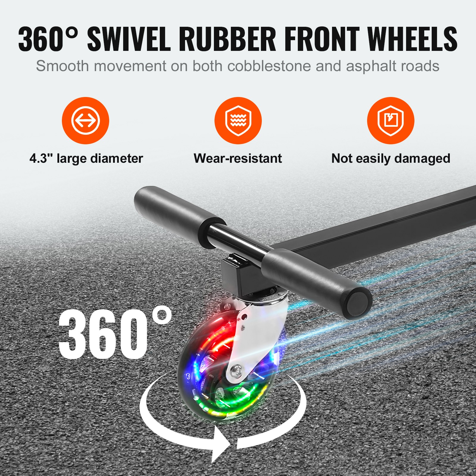 Self-Balancing Scooter Kit-Kart Seat Attachment for Hoverboard with LED Lights