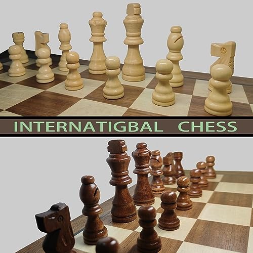 Wooden Chess Pieces Set 3 Inch King Staunton Style Replacement Game Figures