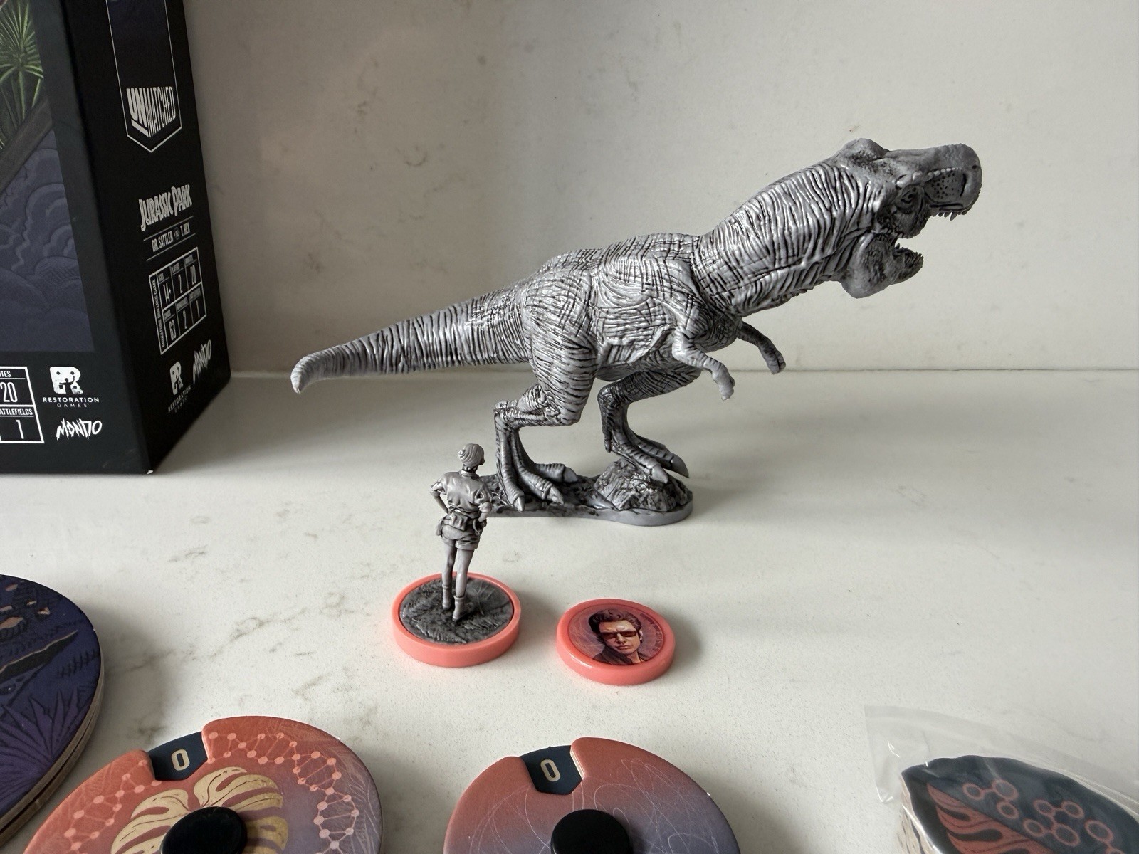 Restoration Games – Unmatched: Jurassic Park – Dr. Sattler VS T.Rex – COMPLETE!