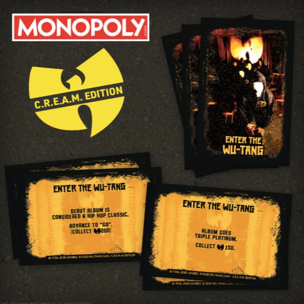 Wu Tang Clan MONOPOLY Board Game Cream (C.R.E.A.M. Edition) New Sealed