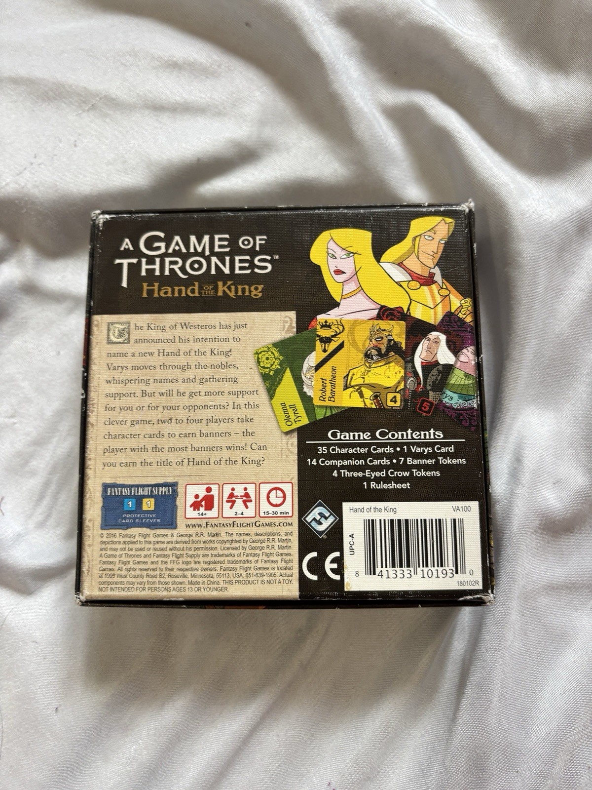 A Game of Thrones – Hand of the King -Whimsical Game of Wits Bruno Cathala 2016