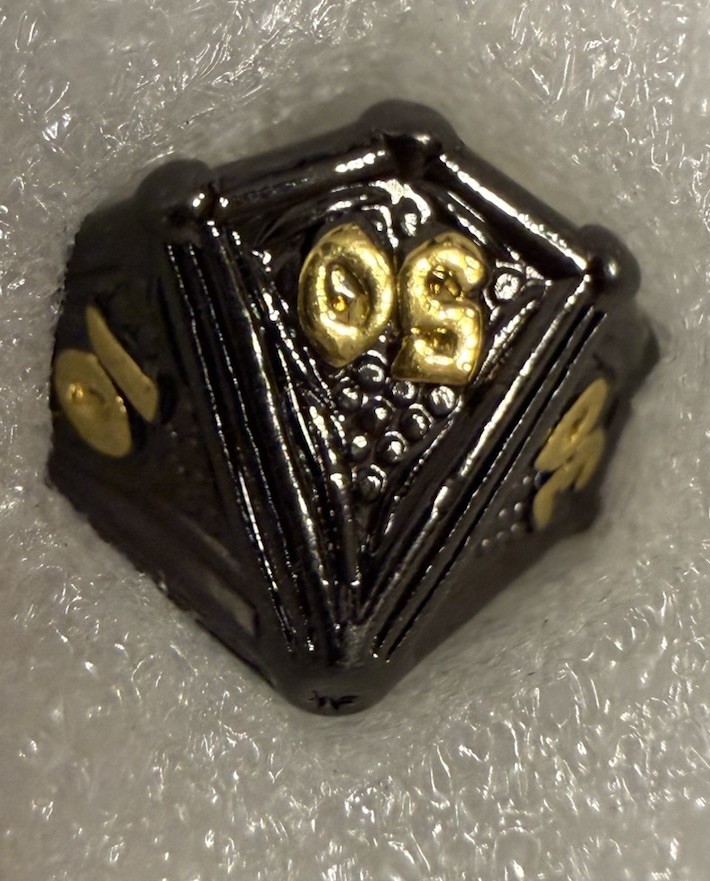 Ubeuck metal game dice 7 piece set – Multiple Colors – Black AND Gold – NEW