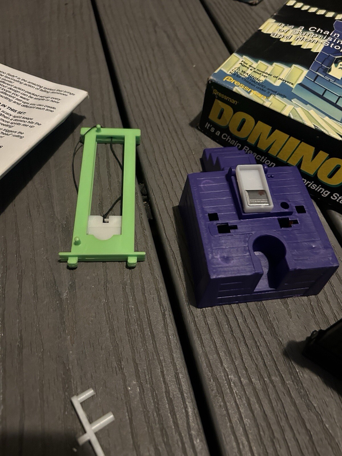 Vintage Domino Rally Glow in the Dark Ghost Ride Game 1994 Halloween Spooky REaD