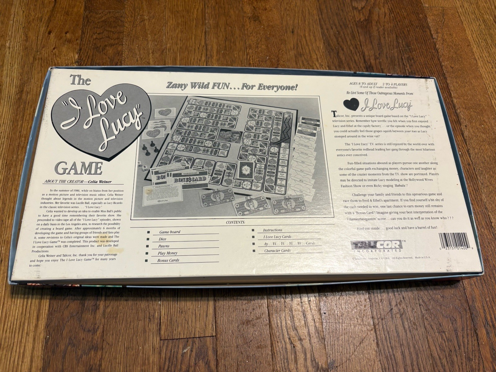 Vintage The I Love Lucy Board Game Complete Talicor 1990 TV Show Lucille Ball